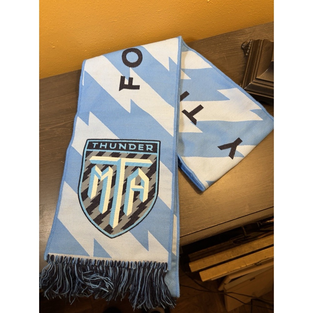 Minnesota United FC Thunder MLS Soccer Scarf Blue Black Gray White Unisex